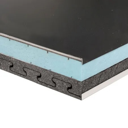 Panneau de toiture ISOTOIT® ELS Oméga 68mm55mm d'épaisseur Ardoise